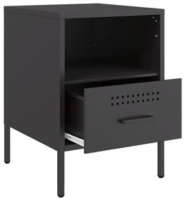 Mesa de cabeceira 36x39x50,5 cm aço preto