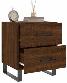 Mesa de cabeceira 2 pcs derivados de madeira carvalho castanho