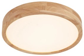 Plafon Escandinavo Madeira 40cm incl. LED Regulável - Pecker Escandinavo