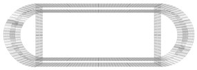 Canteiro elevado/cesto gabião 300x100x100 cm ferro galvanizado