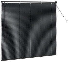 Persiana de Janela com cortinas Outros Manual Preto 80 x 130 cm Alumín