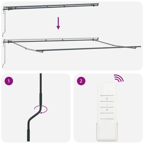 Toldo Retrátil Automático vidaXL Branco 500x350 cm