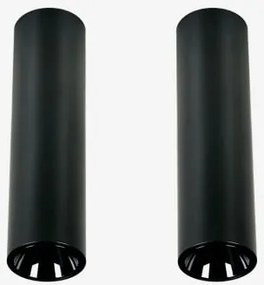 Pack De 2 Apliques De Teto Led De Superfície Redondos Ø4 Cm Para Exterior Em Alumínio Luisiana Branco Cálido 2700k & Preto & 3 W & 38º - Sklum