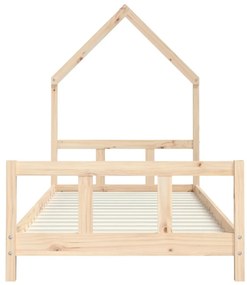 Estrutura de cama infantil 90x190 cm madeira de pinho maciça