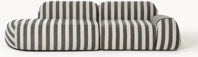 Chaise longue modular às riscas Wolke (3 lugares)