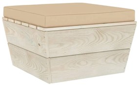 6 pcs conjunto lounge de paletes + almofadões madeira de abeto