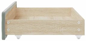Gavetas de cama 2 pcs derivados de madeira e veludo cinza-claro