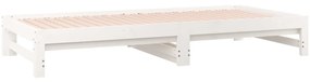 Sofá-cama de puxar 2x(90x200) cm pinho maciço branco
