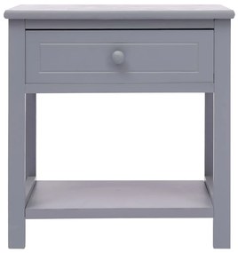 Mesas de cabeceira 40x29x42 cm 2 pcs madeira paulownia cinzento