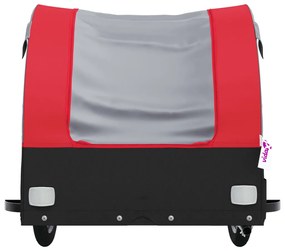 Reboque para bicicleta 45 kg ferro preto e vermelho