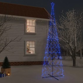 343515 vidaXL Árvore de Natal em cone 3000 luzes LED 230x800 cm azul