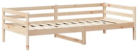 Conj. de sofá-cama e banco com telhado 80x200 cm pinho maciço