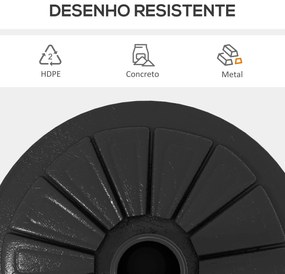 Base para Chapéu de Sol Suporte para Chapéu de Sol de HDPE Preenchível