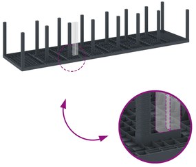 Conjunto de Jantar para Jardim vidaXL com 15 Peças e Almofadas Antraci