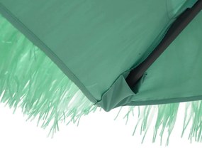 Guarda-sol de jardim com poste de aço 246x246x230 cm verde