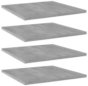 Prateleiras para estante 4 pcs derivados de madeira cinza
