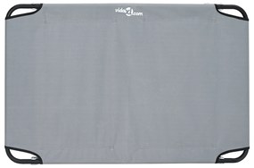 Cama de Cão Dobrável Cinza Claro Estrutura de Metal, Cama de Tecido