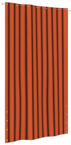 vidaXL Tela de varanda 140x240 cm tecido oxford laranja e castanho