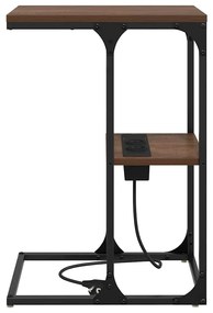 Mesa-de-cabeceira Madeira castanha 41.5 x 26 x 60.5 cm