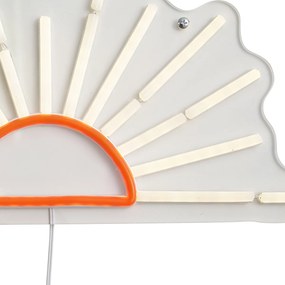 Candeeiro de Parede Neon Branco Quente com Laranja Incl. LED - Sunset