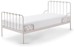 Cama infantil ALICE Metal 90x200cm + Estrado Rosa