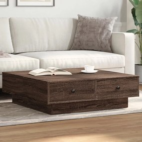 Mesa de centro 90x90x28 cm derivados madeira carvalho castanho