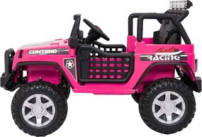 Jipe elétrico para Crianças 12V Jeep BEAST 4x4, Rodas de espuma EVA, Assento Couro ecológico Rosa