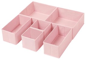 Conjunto de organizadores de gavetas em tecido dobrável para acessórios | SONGMICS | rosa | RDZ06PK.