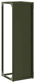 Suporte para lenha aço laminado a frio verde azeitona