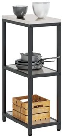 Prateleira de Armazenamento de Cozinha Prata 60 x 50 x 92 cm