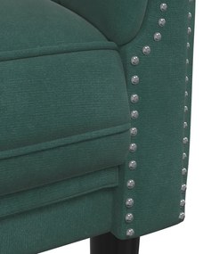 2 pcs conjunto de sofás veludo verde-escuro