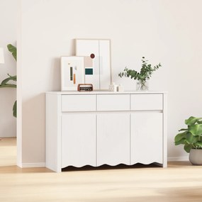 Sideboard vidaXL "DRAMMEN" Branco 114x43x75,5 cm Madeira Sólida Pinus
