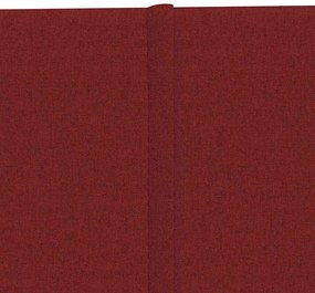 Painel de parede 12 pcs 90x15 cm tecido 1,62 m² vermelho tinto