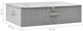 Caixa de arrumação tecido 70x40x18 cm cinzento