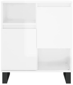 Aparadores 2 pcs derivados de madeira branco brilhante