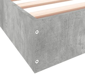 Estrutura de cama 75x190 cm derivados de madeira cinza cimento