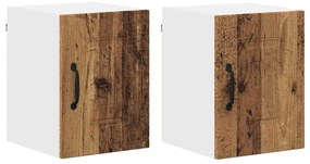 vidaXL Armário de Cozinha 2 pcs Madeira antiga 30 x 31 x 40 cm