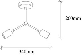 Candeeiro Chandelier Sparrow – Preto – 34 x 10 cm