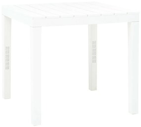 vidaXL Mesa de jardim 78x78x72 cm plástico branco
