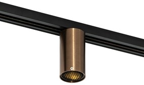 Foco moderno bronze escuro para sistema de calhas de iluminação monofásico GU10 50mm - Iconic Ruby Honey