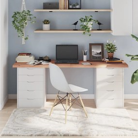 3156390 vidaXL Tampo de mesa 180x40x6 cm carvalho tratado castanho-claro