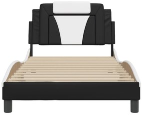 Estrutura cama c/ cabeceira 100x200 cm couro artificial