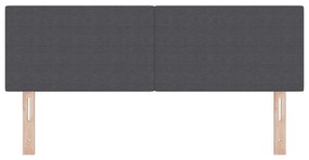 Cabeceira vidaXL Design Simples Cinza Escuro 160 cm Tecido Veludo