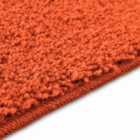 Tapete de Banho Rectangular Laranja 50x80 cm Polipropileno Antiderrapa