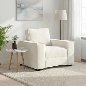 vidaXL Poltrona 100x78x84 cm veludo creme