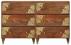 Aparadores vidaXL 2 pcs Castanho Mel 60x33.5x75 cm Madeira Maciça