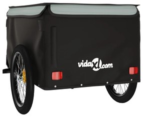 Reboque para bicicleta 45 kg ferro preto e cinza