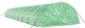Estufa com estrutura de aço 100 m² 20x5x2,3 m verde