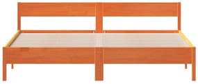 Cama sem colchão 180x200 cm pinho maciço castanho-mel