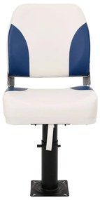 2 pcs conjunto assento barco dobrável 41x36x48 cm azul e branco